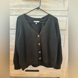 cute black sweater with buttons